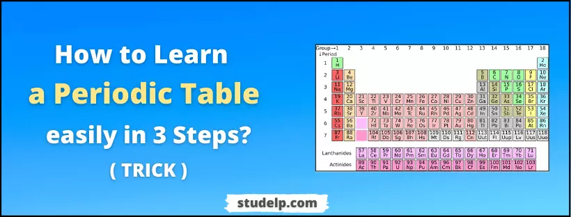 How to learn a periodic table