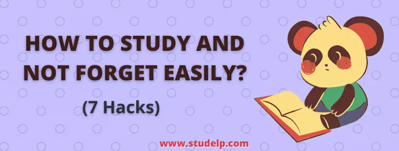 how to not forget what you study