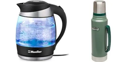 electric kettle and thermos both are required for your dorm kitchen that you must have
