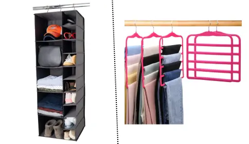 Dorm essentials for  guys: What to bring to college as a guy? Hanging Closet Organizers