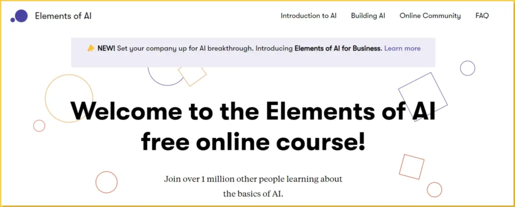 this e-learning platform  to learn provides courses on AI and Machine learning