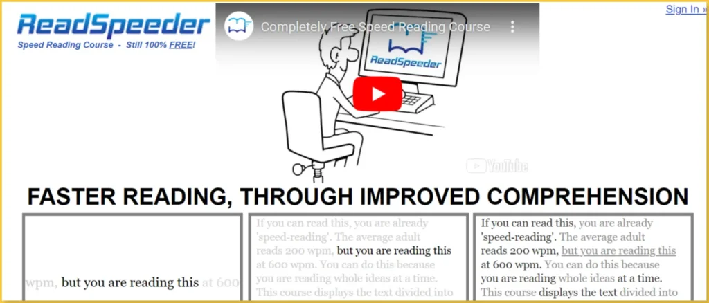 This e-learning platform helps you to learn speed reading for free