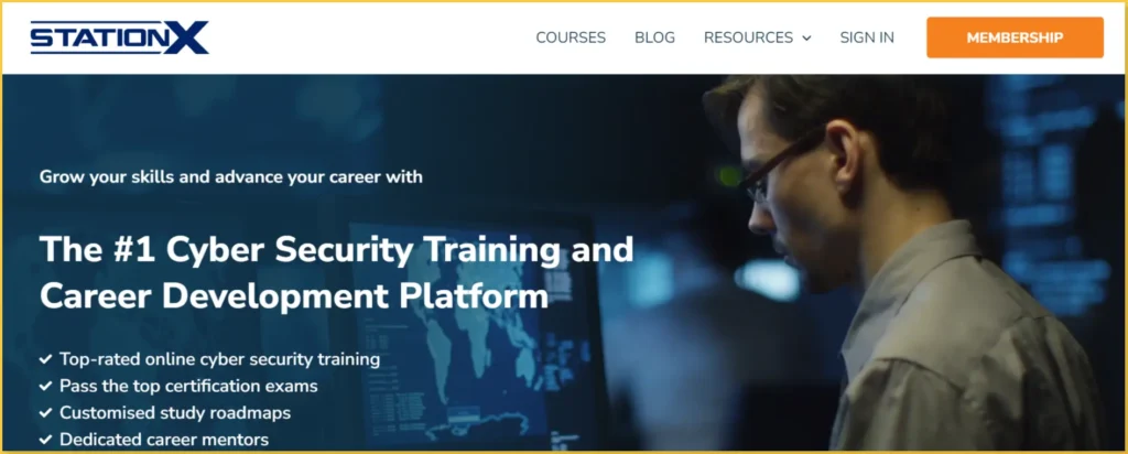 StationX an online learning platform that offers cybersecurity courses