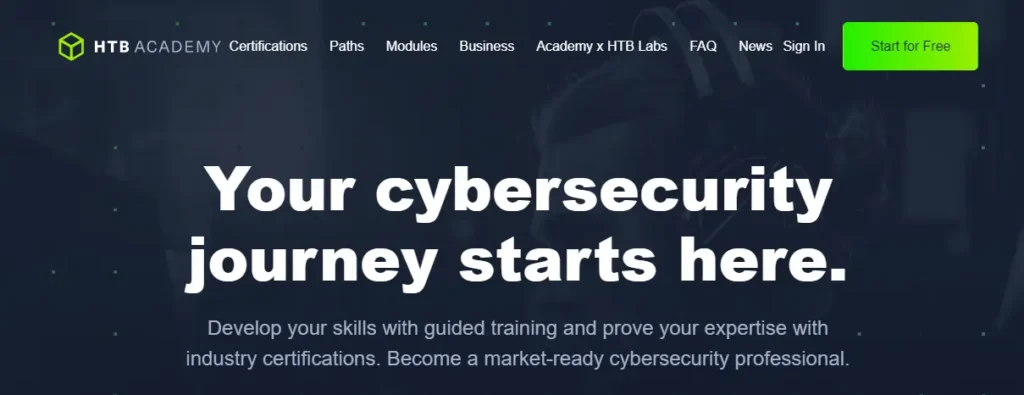best cybersecurity free course: Hack The Box Cybersecurity Training