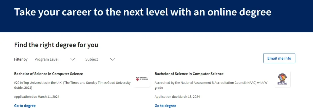 Coursera Online Degree Programs Reviews
