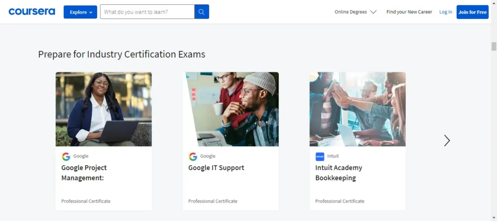 Coursera Professional Certificates
