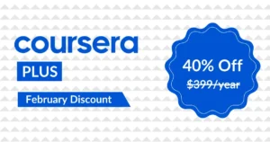 Coursera Plus discount 40% off - valid for 72 hours - until 23rd February, 2025