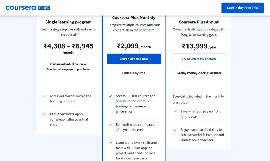 What are the differences between Coursera and Coursera Plus