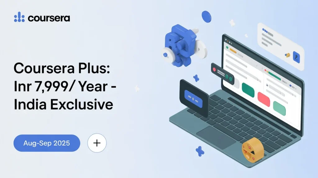 Coursera Plus INR 7,999 Exclusive - Aug-Sep 2025 Sale
