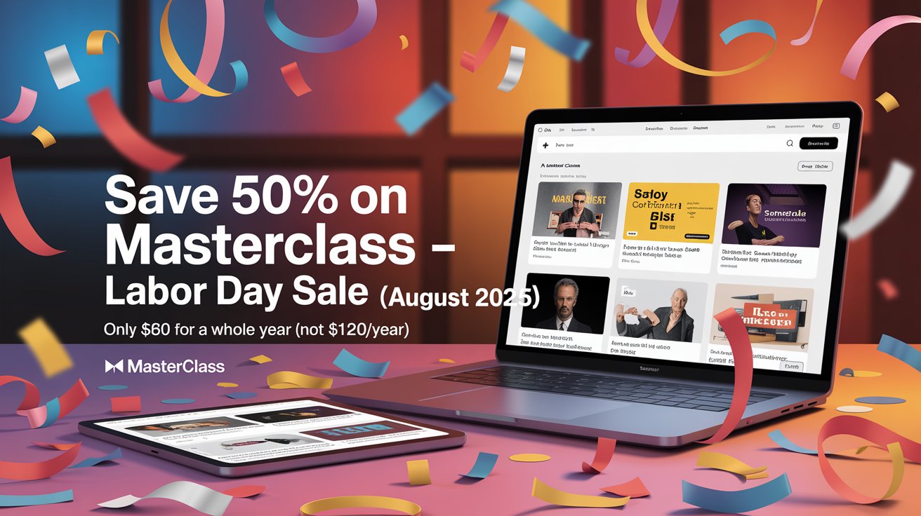 MasterClass discount - Save 50% on Masterclass Sale Massive DIscount - valid until September 2nd- read this to know whether it's worth it
