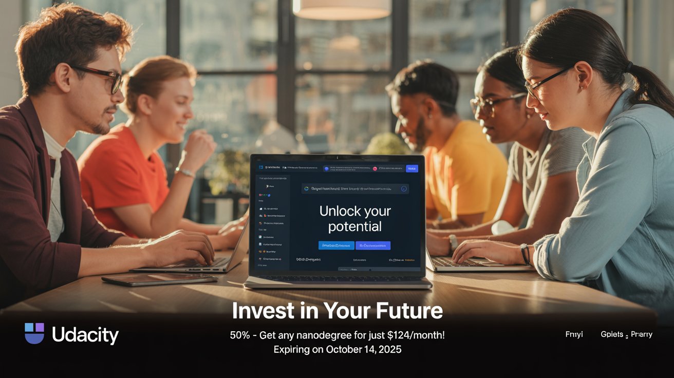 Udacity 50% Off Coupon (October 2025) – Get Any Nanodegree for Just $124/Month!