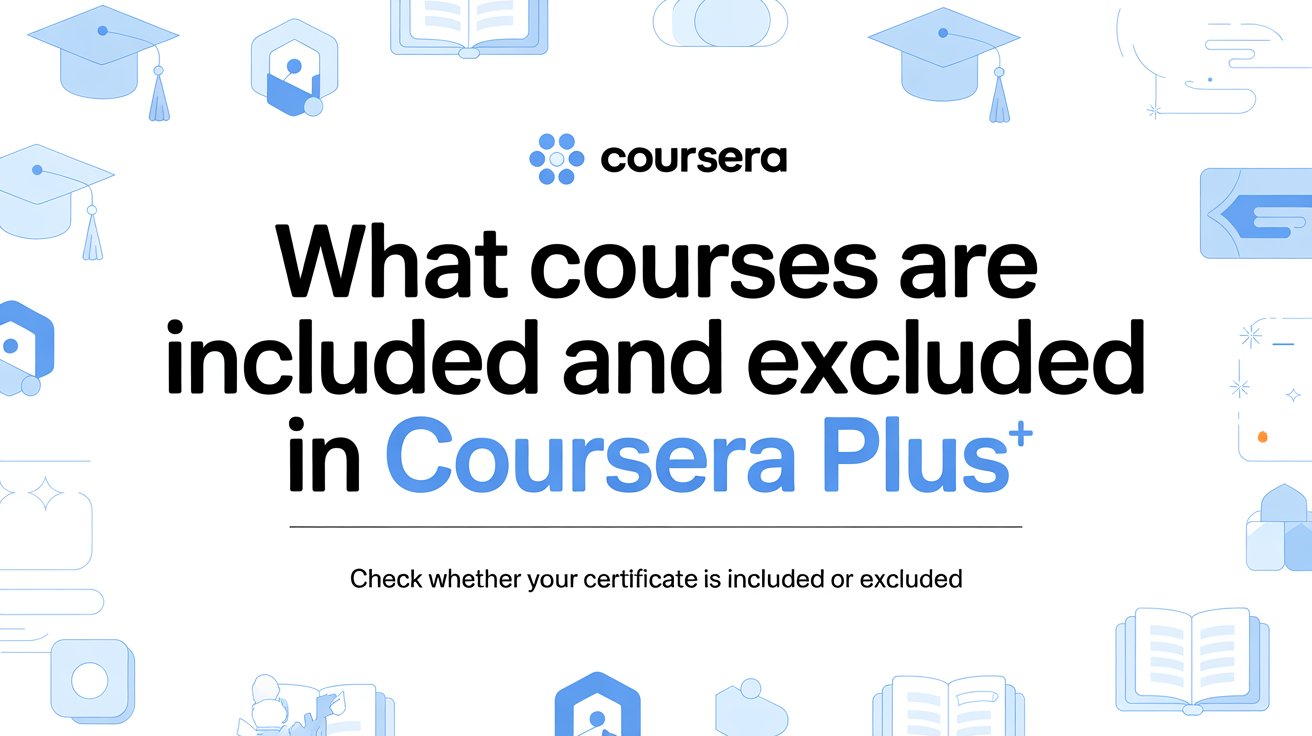 What courses are included and excluded in Coursera Plus - A complete list of all courses and programs