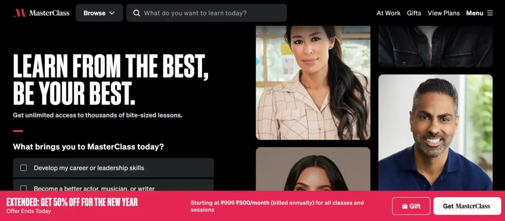 MasterClass cost in India, MasterClass discounts and offers