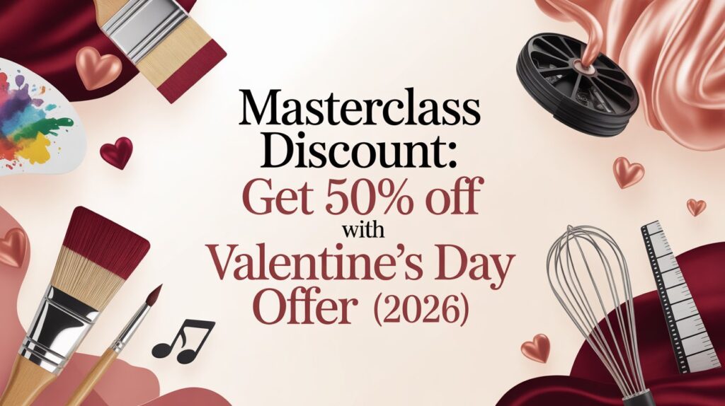 MasterClass discount offer - 50% Off -February 2026- Valentine's Day Sale