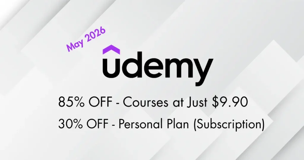 Udemy Discount Offer - 85% OFF - Personal Plan 30% OFF - May 2026 Udemy Sale